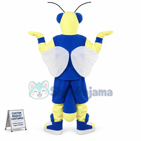 The Lightweight Blue & Yellow Bee Mascot Costume