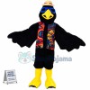 Vacation Eagle In National Vest Mascot Costume