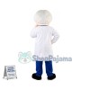 Experienced Old Expert Doctor Mascot Costume