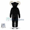 Adult Black Goat With Hale Horns Mascot Costume