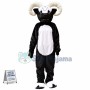 Adult Black Goat With Hale Horns Mascot Costume