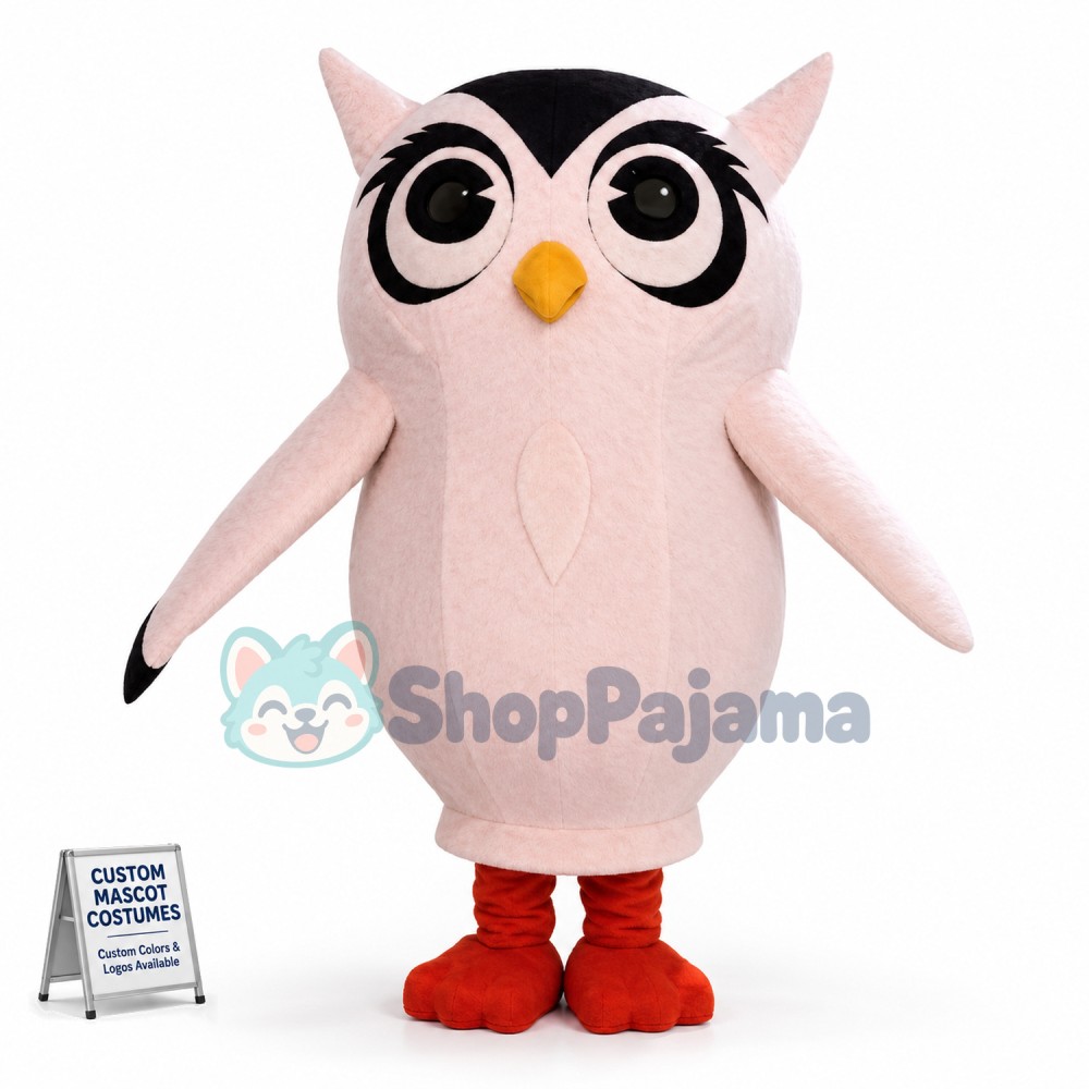 The Sharp Eared White Owl Mascot Costume