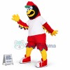Nervous Red Sport Cock Mascot Costume