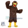 Brown Hairy Vulture Mascot Costume