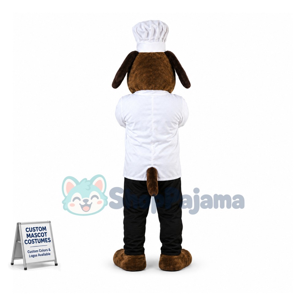 Calm Restaurant Chef Dog Mascot Costume