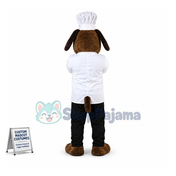 Calm Restaurant Chef Dog Mascot Costume
