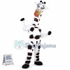 Amusing Chewing White Giraffe Mascot Costume