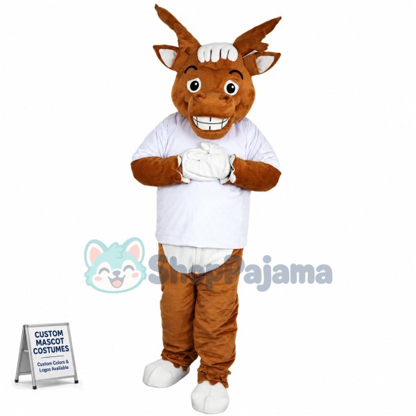 Confident Reindeer Prepared Before The Game Mascot Costume