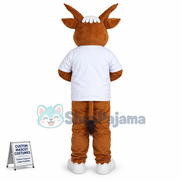 Confident Reindeer Prepared Before The Game Mascot Costume