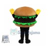Delicious Burger In Fast Food Restaurant Mascot Costume