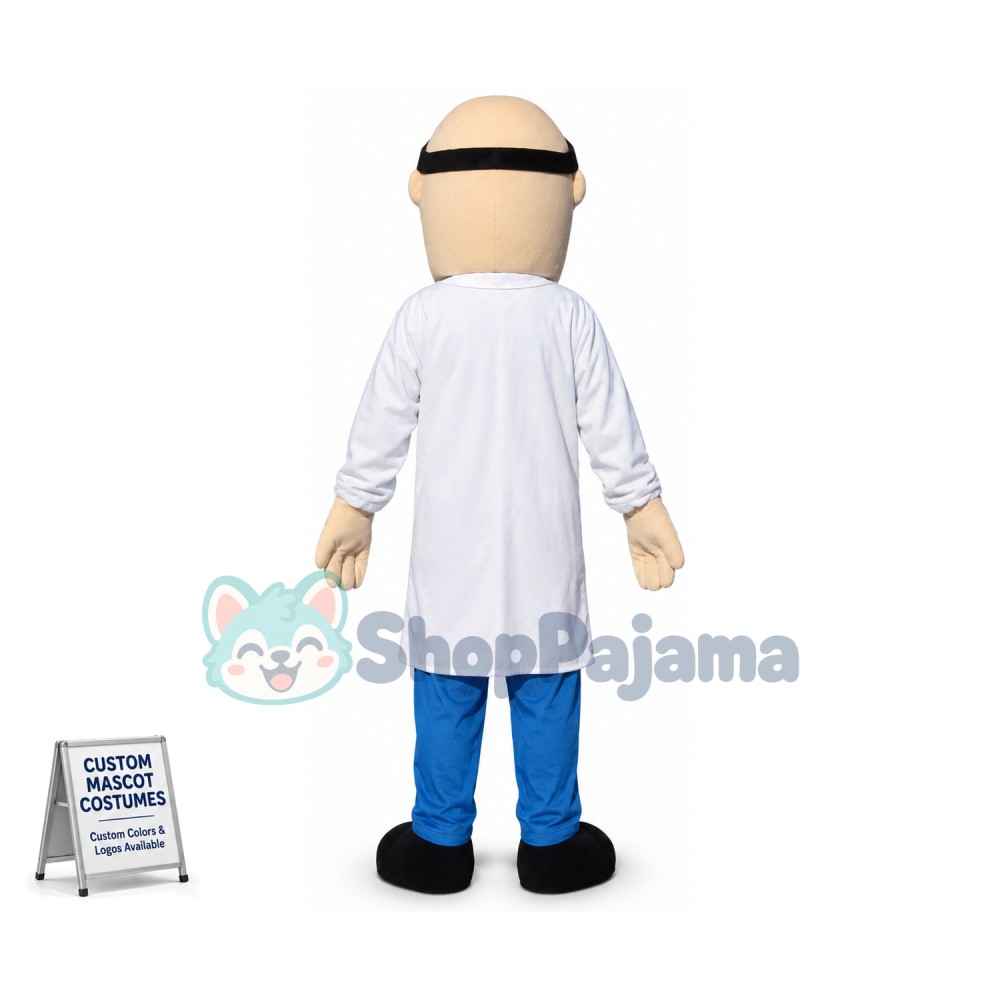 Bearded Scientist In Research Room Mascot Costume