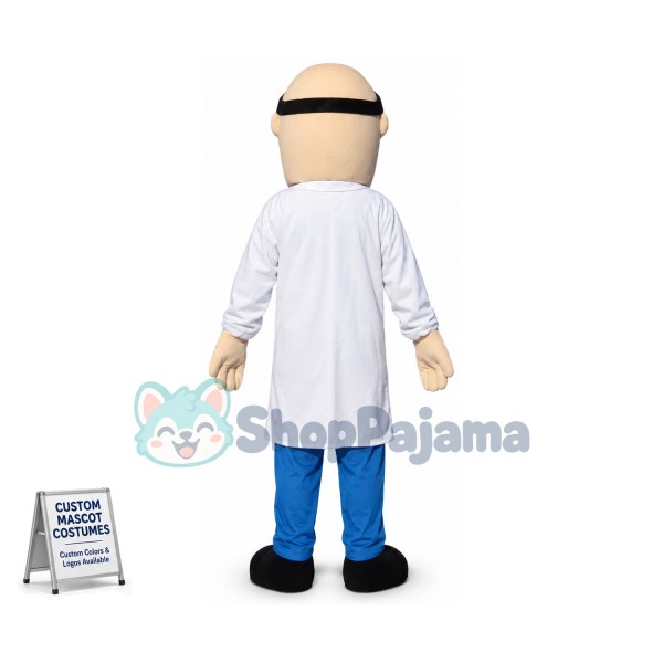 Bearded Scientist In Research Room Mascot Costume