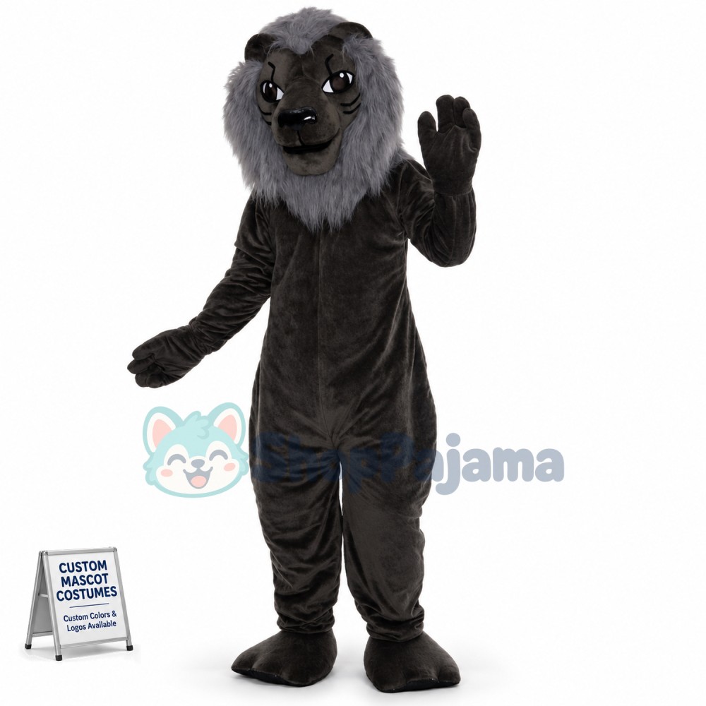 The Tame Black Lion of Wild Base Mascot Costume