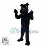 Tethered Collar Black Bulldog Mascot Costume