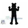 Tethered Collar Black Bulldog Mascot Costume