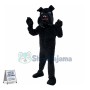 Tethered Collar Black Bulldog Mascot Costume