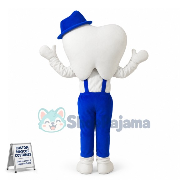 Top Hat Tooth Doll On Display Mascot Costume