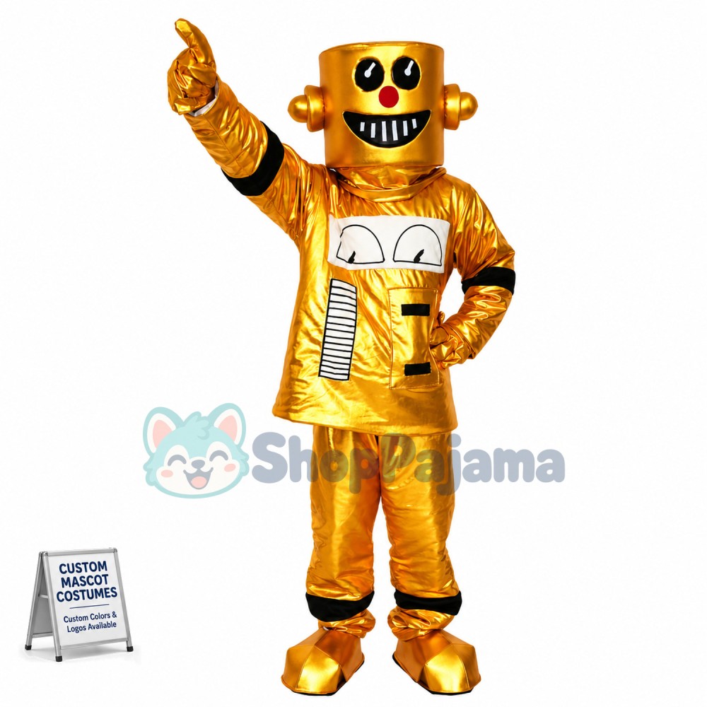 The Golden Robot To Be Perfected Mascot Costume