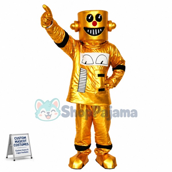 The Golden Robot To Be Perfected Mascot Costume