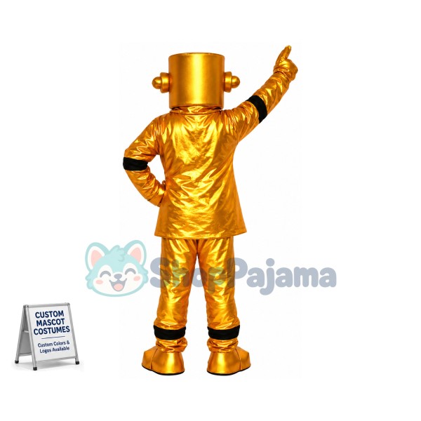 The Golden Robot To Be Perfected Mascot Costume