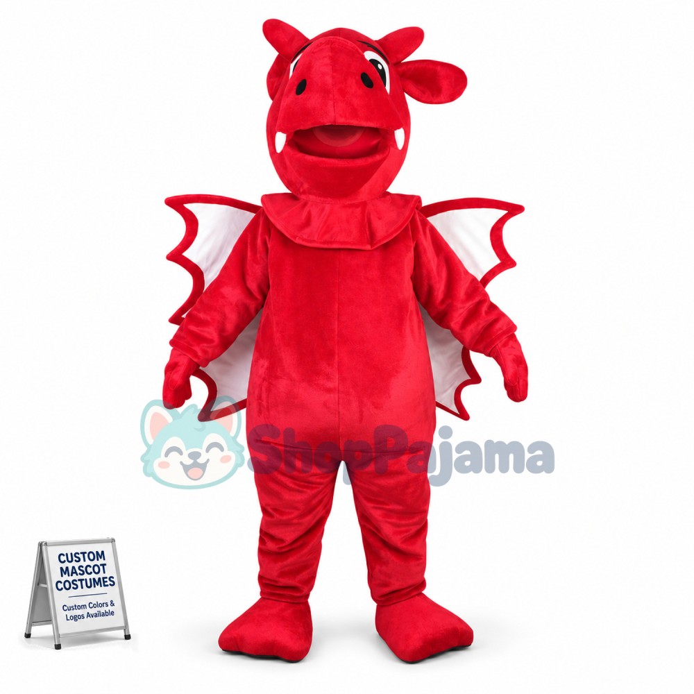 The Wailing Red Dragon Baby Mascot Costume