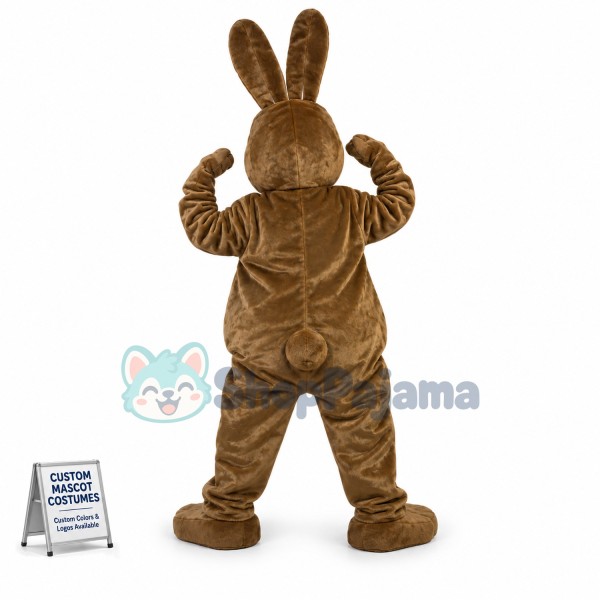 Unisex Christmas Brown Rabbit Mascot Costume
