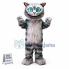 Terrible Blue-eyed Maine Coon Cat Mascot Costume