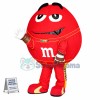Red Original Chocolate Bean Mascot Costume