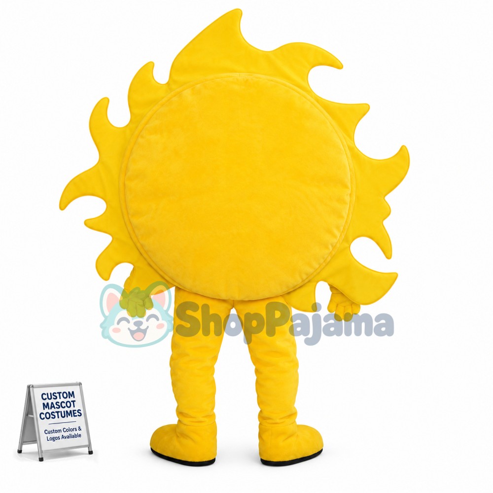 The Gorgeous Sun Wearing Blindfold Mascot Costume