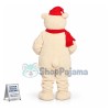 Warm Christmas Bear Mascot Costume for Family Gathering