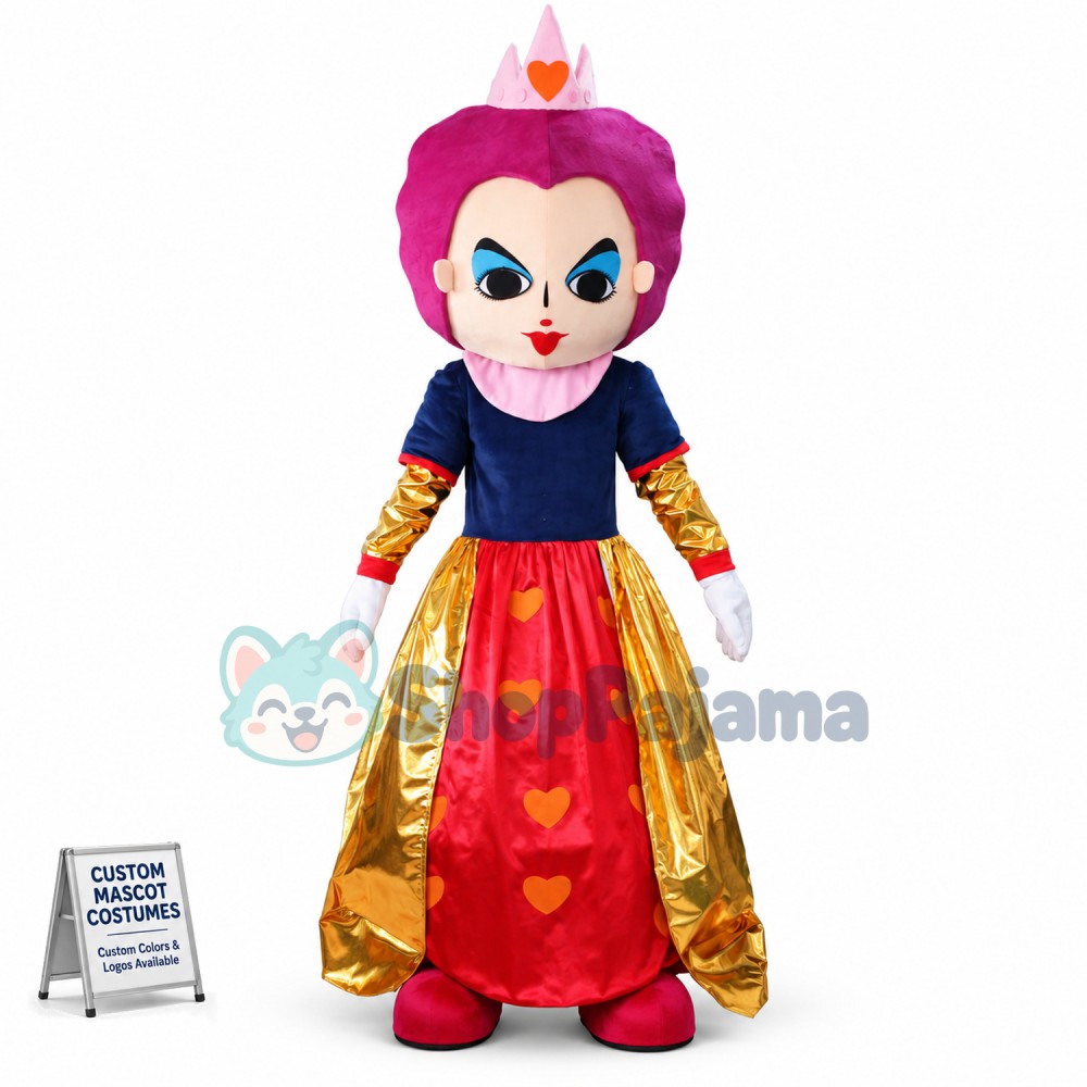 Vicious Queen Mascot Adult Cartoon Costume
