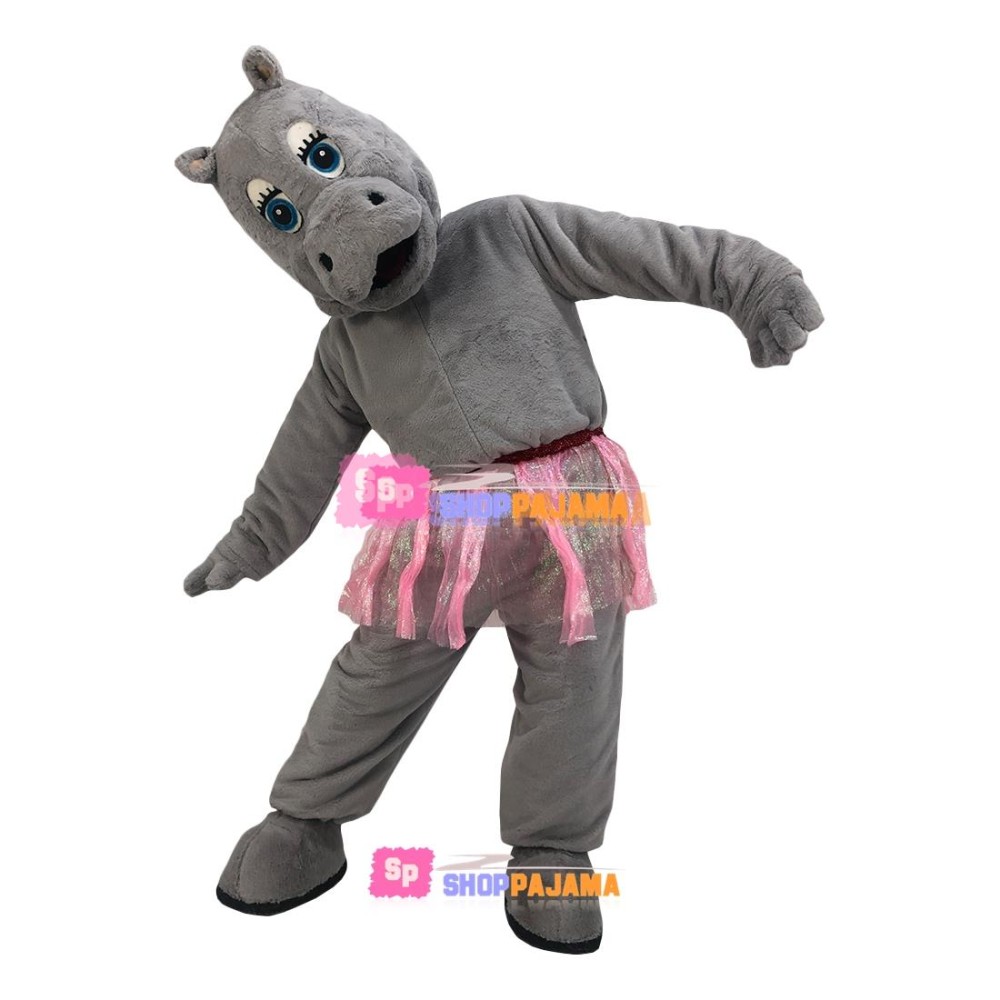 Ballet Hippo Mascot Costume for Festival Performance
