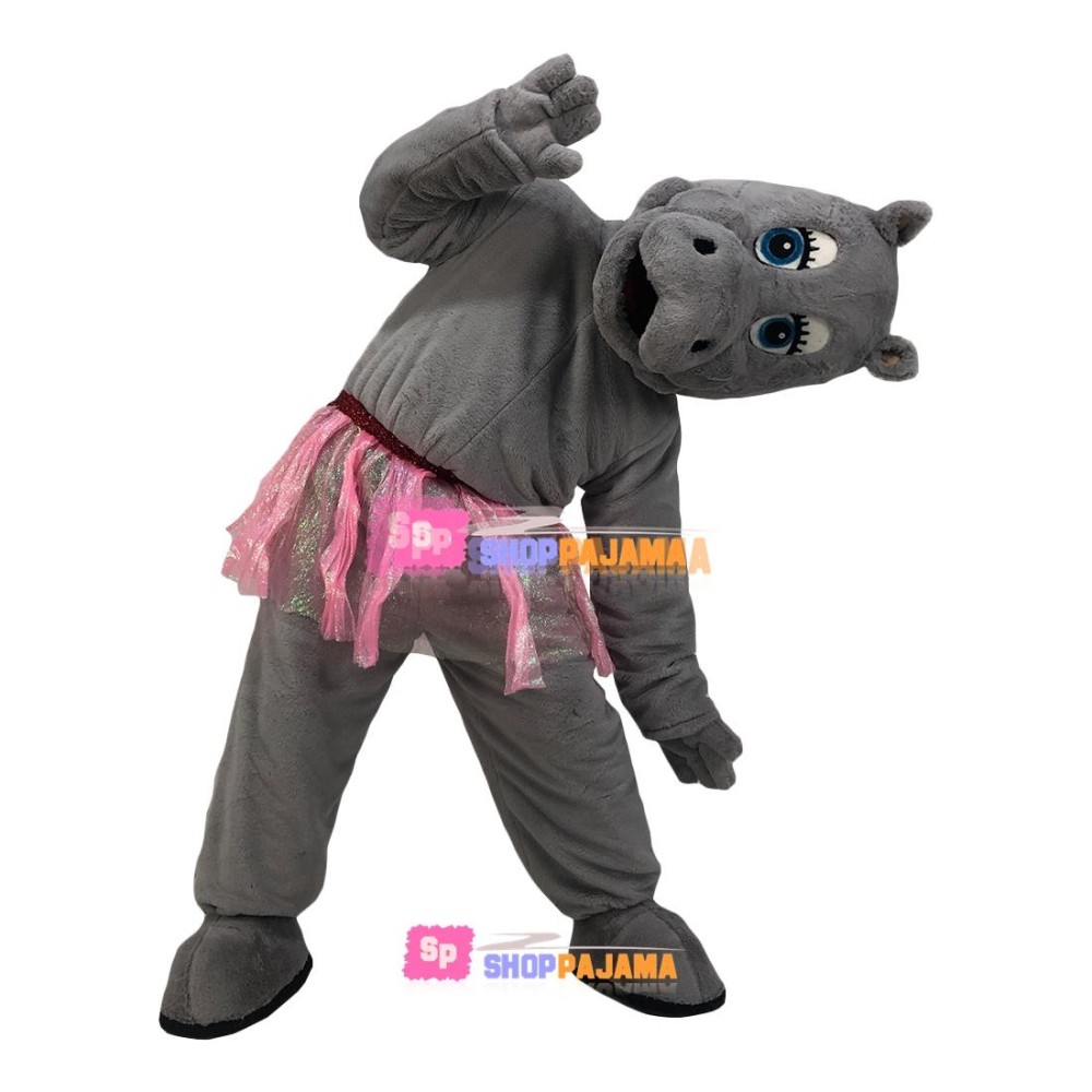 Ballet Hippo Mascot Costume for Festival Performance