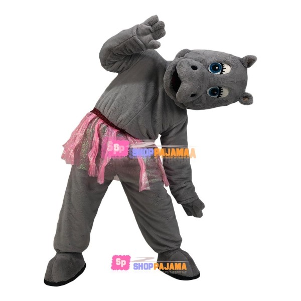Ballet Hippo Mascot Costume for Festival Performance