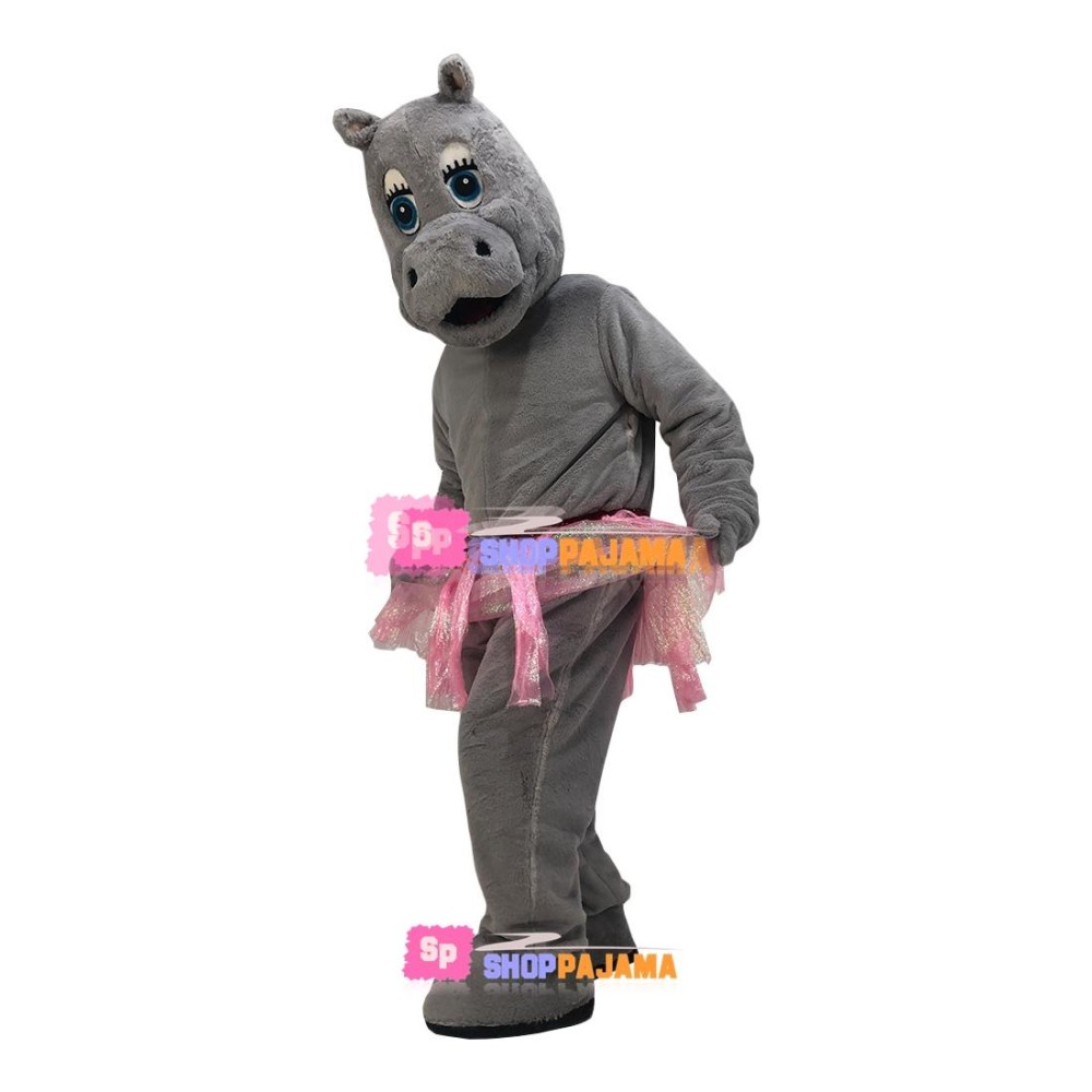 Ballet Hippo Mascot Costume for Festival Performance