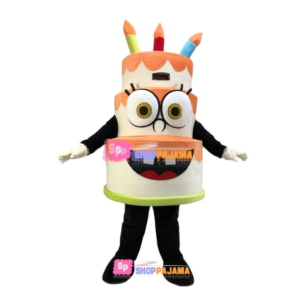 Exquisite Colored Cartoon Birthday Cake Mascot Costume
