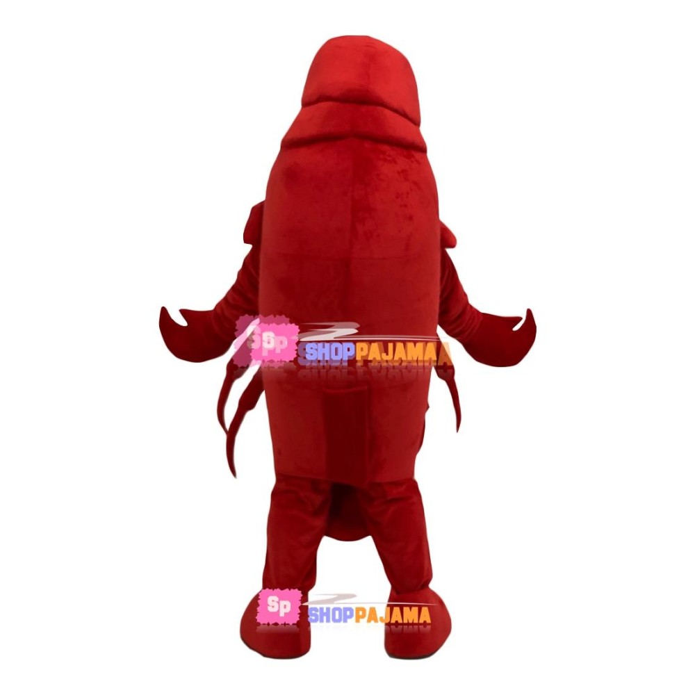 Flexible Red Sea Lobster With Big Mouth Mascot Costume