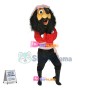 Excited Slovenly One-eyed Pirate Mascot Costume