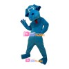 Adult Power Blue Dog Mascot Costume