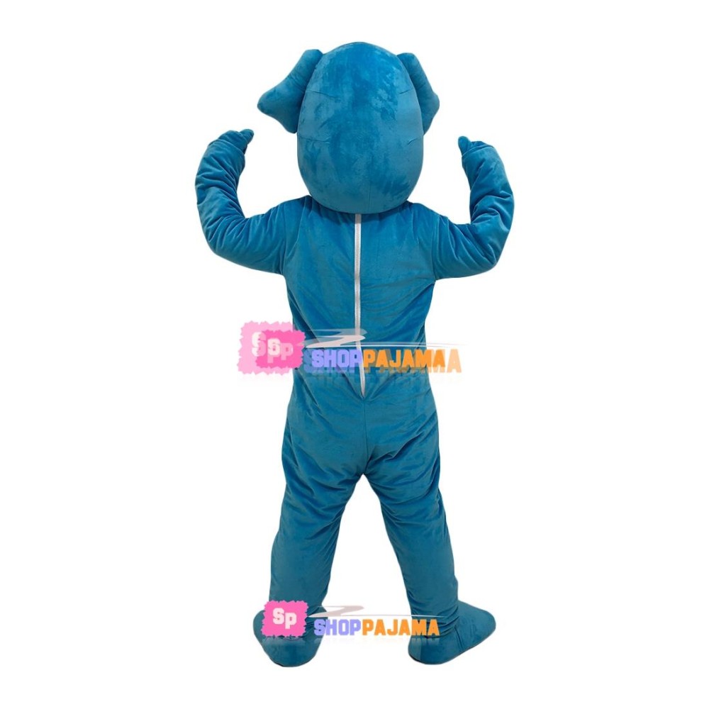 Adult Power Blue Dog Mascot Costume