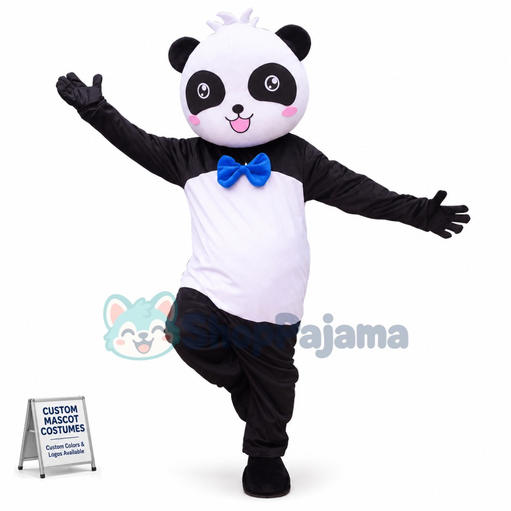 Active Lively Cartoon Panda Mascot Costume