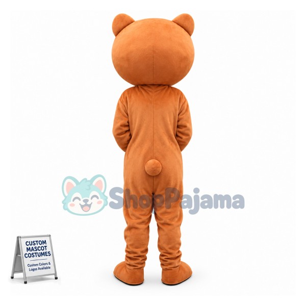 Brown Bear With Sunglasses Cartoon Mascot Costume