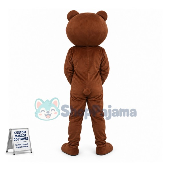 Brown Bear With Heart-shaped Sunglasses Mascot Costume
