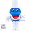 Happy Dolphin With Top Hat Mascot Costume