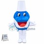Happy Dolphin With Top Hat Mascot Costume
