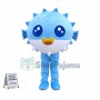 Adorable Cartoon Bulging Pufferfish Mascot Costume