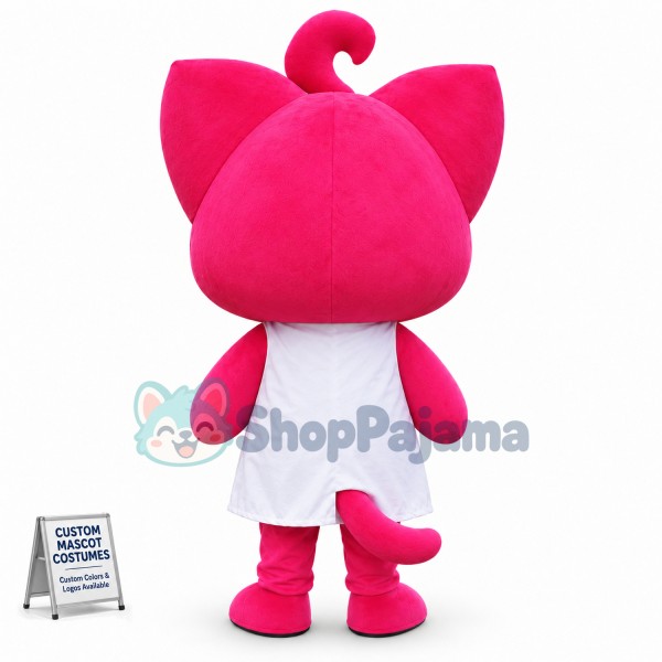 Virtual Character Pink Fox Peach Mascot Costume