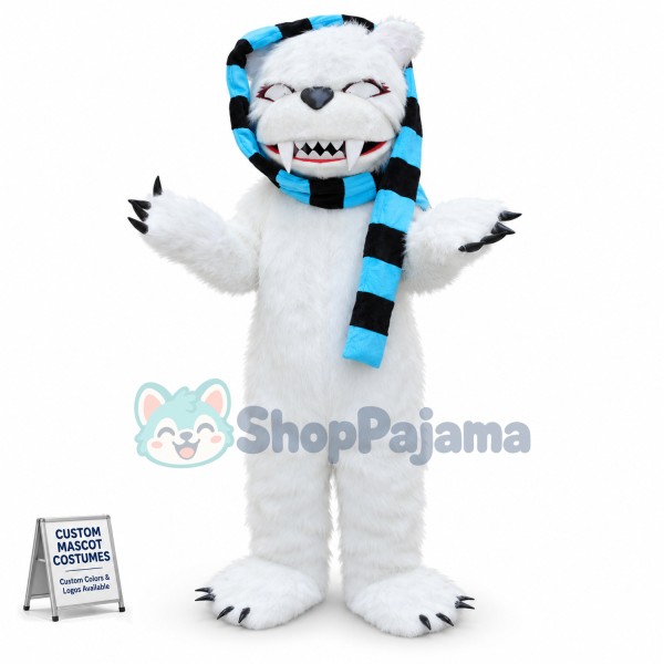 Horrible Long-haired Violent Bear Mascot Costume