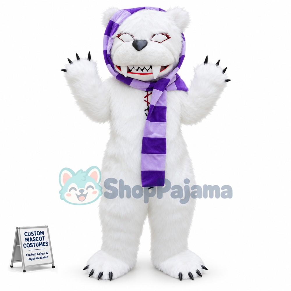 Horrible Long-haired Violent Bear Mascot Costume