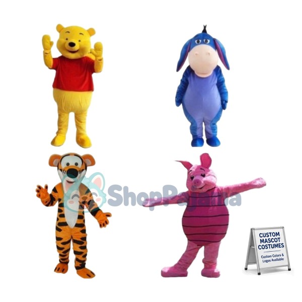 Winnie the Pooh and Friends Mascot Cartoon Costume